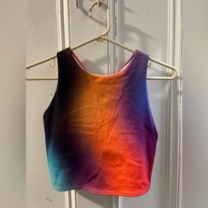 Athleta Conscious Crop - D/DD - Love Proudly - Rainbow *RARE FIND*